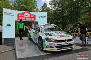 Rallye Český Krumlov: Start v Jelení zahradě v Českém Krumlově